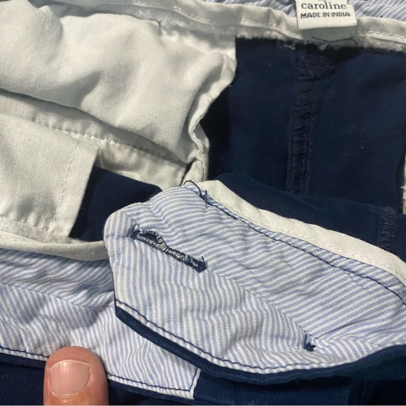 Crown & Ivy Blue Caroline Cotton Stretch Chino Shorts - Picture 3 of 5